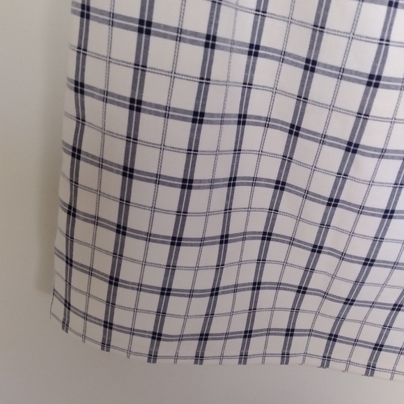 Nasty Gal Blue and White Check Button Front Mini Skirt Size 6 - Picture 4 of 10